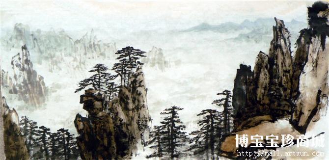 卢红国画作品:黄山情春风化雨_藏界人物