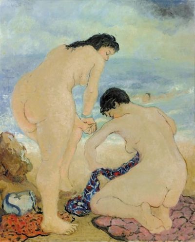 潘玉良的《海边三裸女》以1667.5万港元成交。