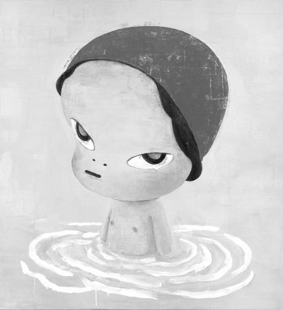 日本艺术家奈良美智作品《YR.CHILDHOOD》以1972万港币的成交价刷新其世界拍卖纪录。　小小供图