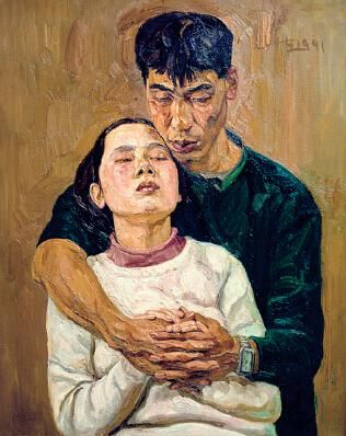 刘小东油画作品《缠绵》以270 万元成交。
