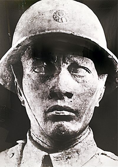 淞沪抗日阵亡将士纪念碑 石膏 1935年