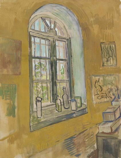 1889年，凡·高画下了圣雷米疗养院的窗。