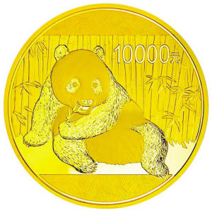 1公斤圆形精制金质纪念币正面图案