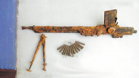 抗戰時繳獲的日本機槍