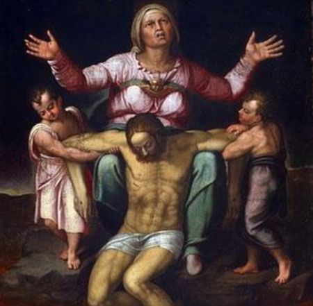被发现的米开朗基罗画作《圣母怜子》