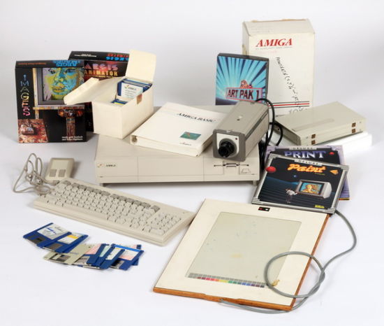 Andy Warhol在1985年至1986年间使用的Commodore Amiga电脑。