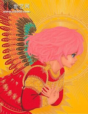 森洋史(Hiroshi Mori),《祈祷》,2013年,混合媒介,45.5 x 38.0 x 3.2cm。