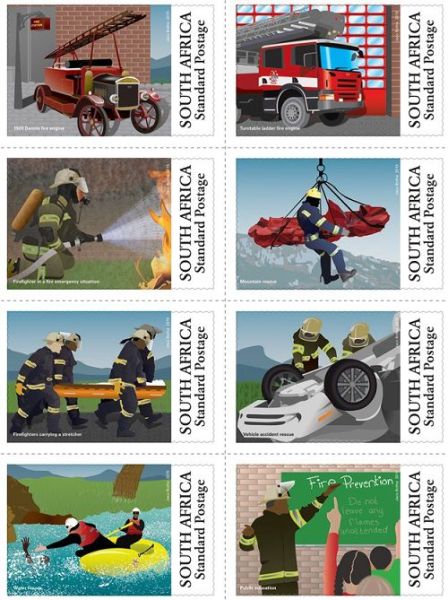 南非限量版消防主题邮票