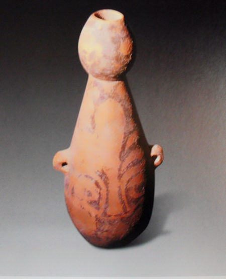 人面紋彩陶葫蘆瓶 新石器時代