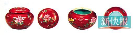 清嘉慶珊瑚紅地粉彩折枝花卉紋圍棋罐高11厘米觀复博物館藏