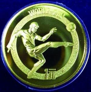 《第十二届世界杯足球赛》黄铜纪念币