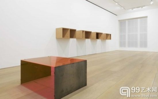 Work by Donald Judd in the current David Zwirner show