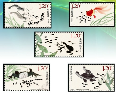 《小蝌蚪找妈妈》邮票 图片来源于网络 新浪收藏配图