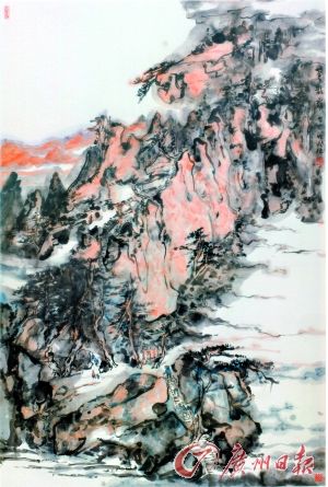 陈映欣 《印象华山之三》192cmx126cm 中国画