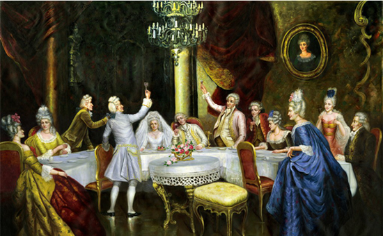 17世纪欧洲贵族沙龙聚会