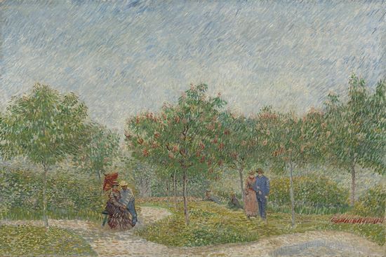 凡·高作品《情人互献殷勤的花园》（1887）