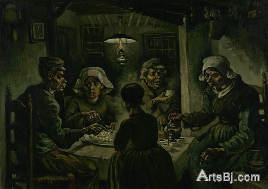 凡·高作品《吃土豆的人》（1885）