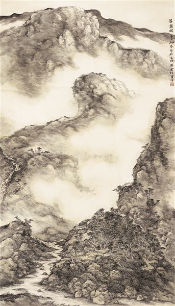 暮霭图 180×96cm 2001年