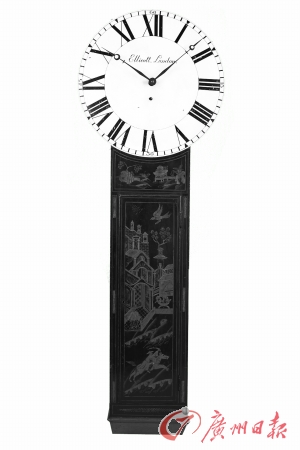英式中国风漆画人物“议会”钟