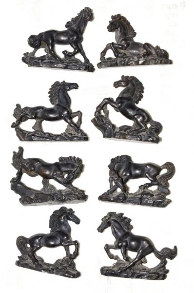 八匹铜雕骏马藏品