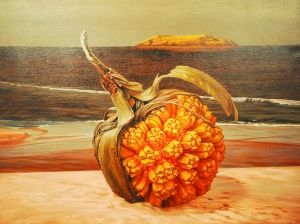 林先动《临海听风,布面油画,2009年.