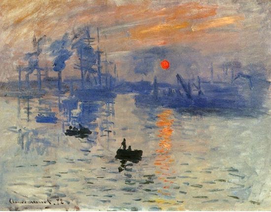 克劳德·莫奈(1840-1926)油画作品《日出·印象》