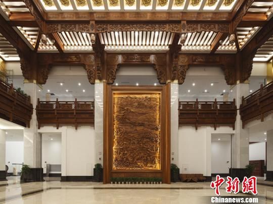 中国木雕博物馆中厅　中国木雕博物馆供图　摄