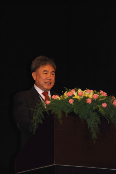中华文化联谊会顾问李洪峰在开幕式上致辞。(中华文化联谊会供稿)