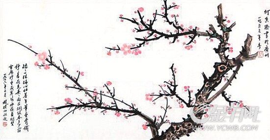 中国書画・現代畫家何香凝・ 三尺中堂畫花鳥画中国美術古美味時代物