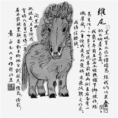黄永玉的马年生肖画