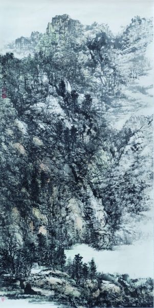 张国君 《太行情思》 中国画  136×68厘米 2013年