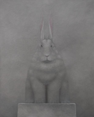 《兔肖像》，邵帆（邵北番），布面油画，150×100cm，2013