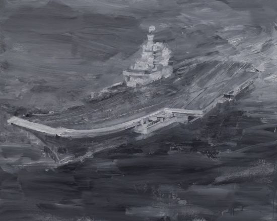 鹰・航母辽宁号（右） Eagle - Aircraft Carrier Liaoning (right), 布面油画 oil on canvas, 200x250cmx2, 2014