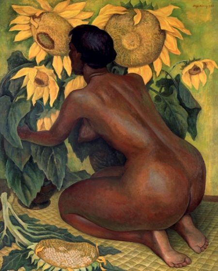 裸体与向日葵