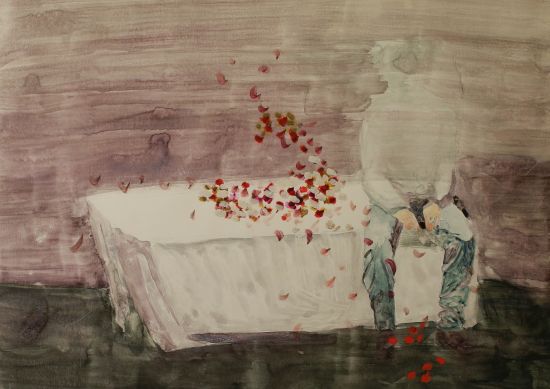 田芳芳-《何处不在》-25X35cm-纸上油画-2014