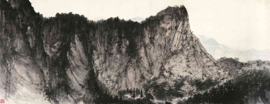 西岳雄姿-约1962年作-144cm×363cm