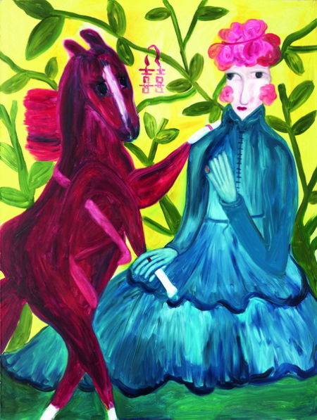 孔宁 红马驹的新娘 布面油画150×200 cm 2013