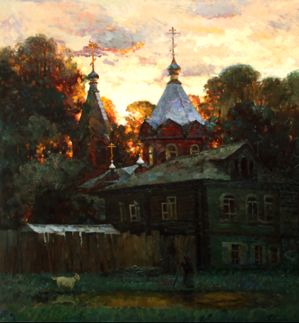 参展作品：库金《古老的勒热夫》 2006年，境艺园俄罗斯油画画廊藏品