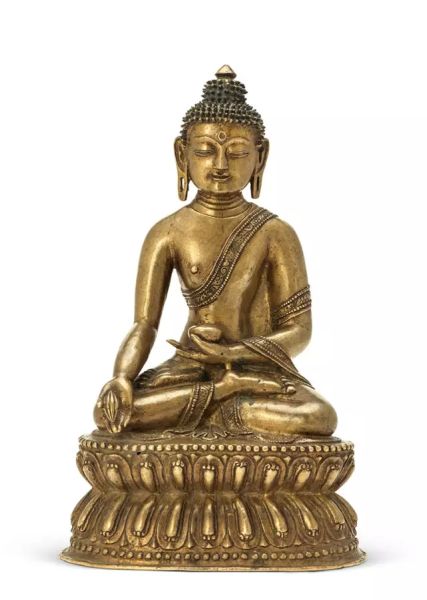 lot3160 药师佛 西藏 十五世纪 合金铜 高21厘米 RMB: 200,000-220,000