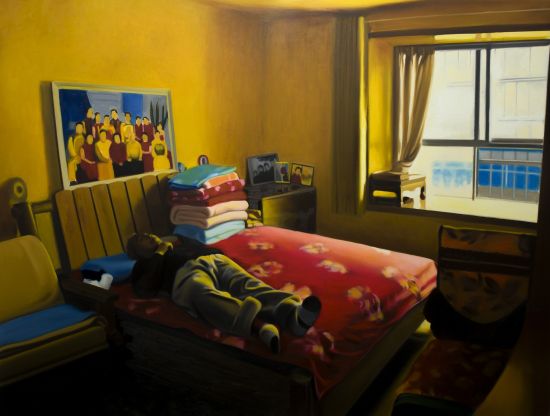 王远铮-睡觉的老人 The sleeping elderly 布面油画 Oil on canvas 150×200cm 2014